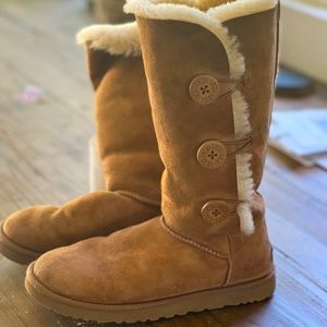 Ugg high top with buttons